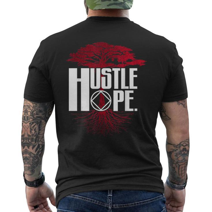 Narcotics Anonymous Hustle Hope Recovery Na Aa Sobriety Men's Back Print T-shirt