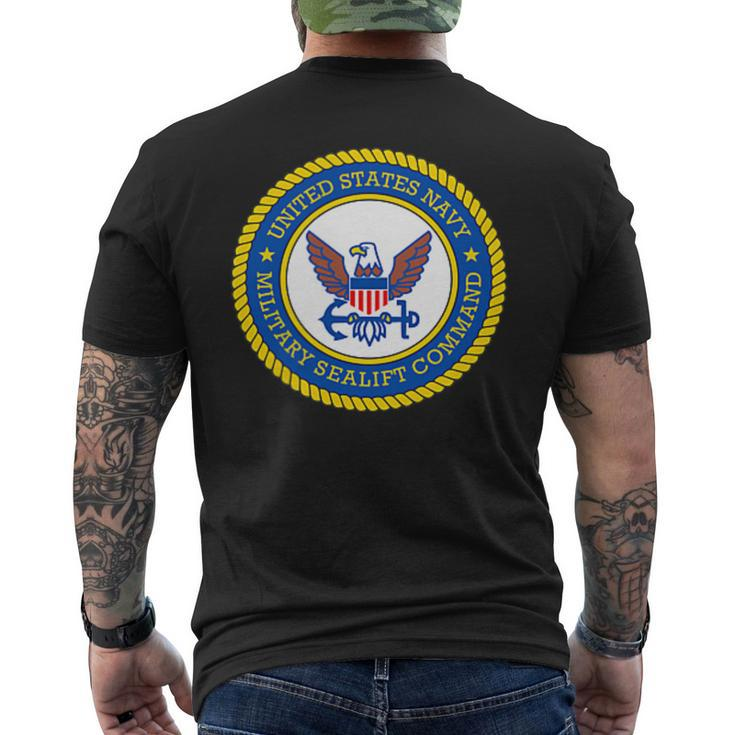 Navy Military Sealift Command Msc Mens Back Print T-shirt