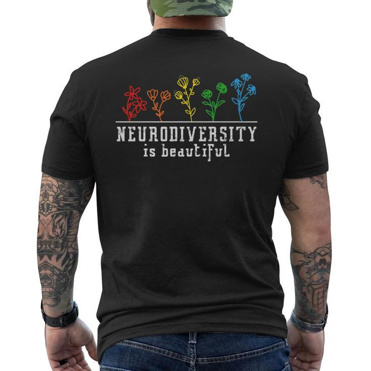 Neurodiversity Is Beautiful Adhd Autism Awareness Men's Back Print T-shirt