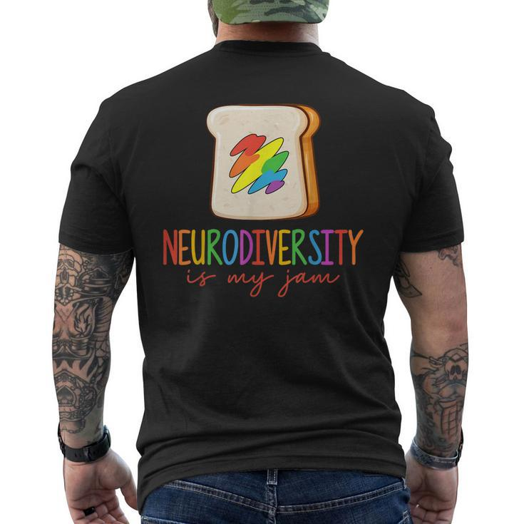 Neurodiversity Is My Jam Adhd Autism Awareness Support Men's Back Print T-shirt