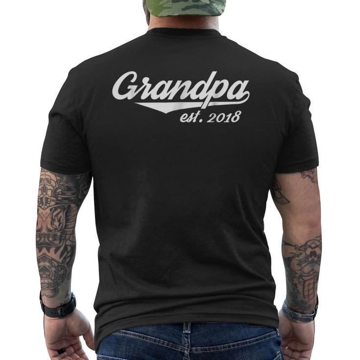 New Grandpa Est 2018 T For The New Grandfather Men's Back Print T-shirt