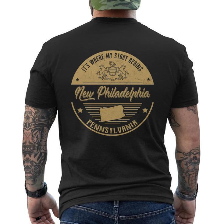 New Philadelphia Pa Its Where My Story Begins Men's T-shirt Back Print