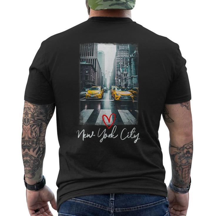 New York City New York Taxi Ny City Men's Back Print T-shirt