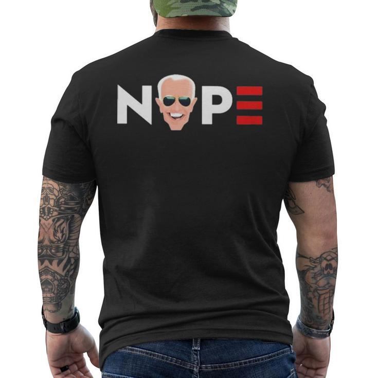 Nope Biden V2 Men's Crewneck Short Sleeve Back Print T-shirt