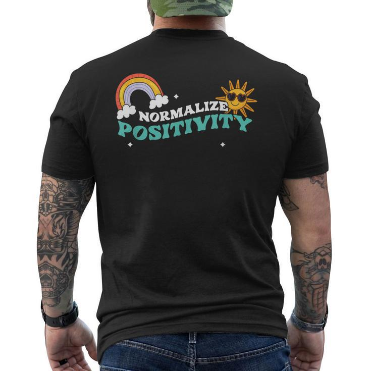 Normalize Positivity Kindness Motivation Inspiration Men's Back Print T-shirt