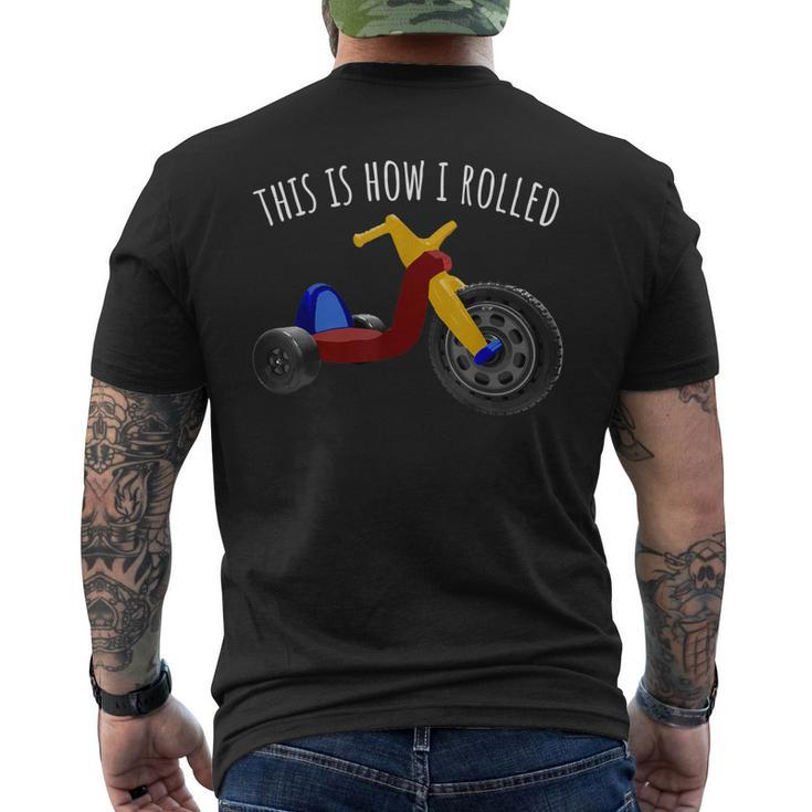 Nostalgic Love 70S 80S Vintage Retro Toys Big Tricycle Wheel Men's Back Print T-shirt