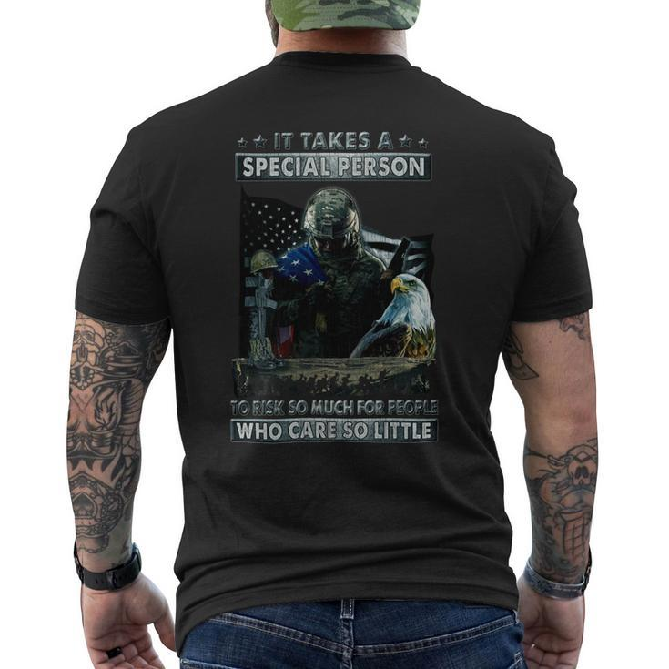 I Am Not A Hero Not A Legend I Am One Of The One Percent Who Served As Guardians Of Our Nation Freedom I Am A US Veteran Men's T-shirt Back Print