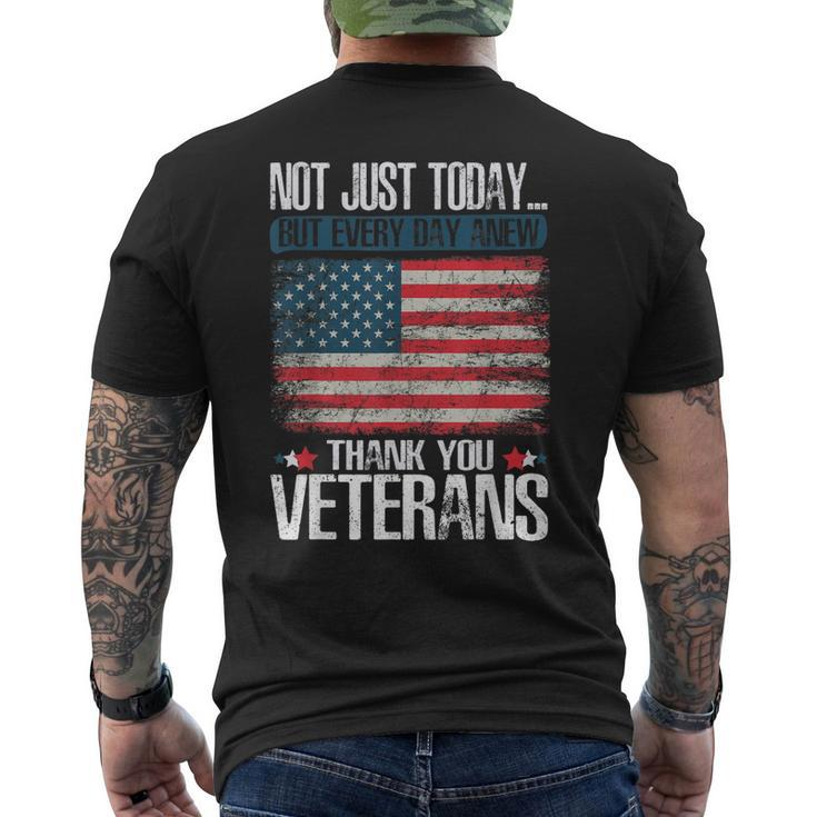 Not Just Today Thank You Veterans Men's T-shirt Back Print