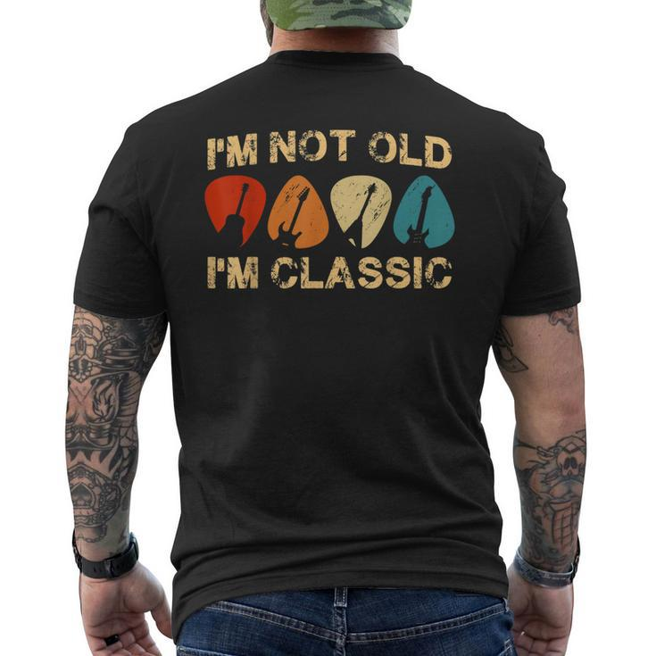 Im Not Old Im Classic Vintage Guitar For Dad Grandpa Men's T-shirt Back Print