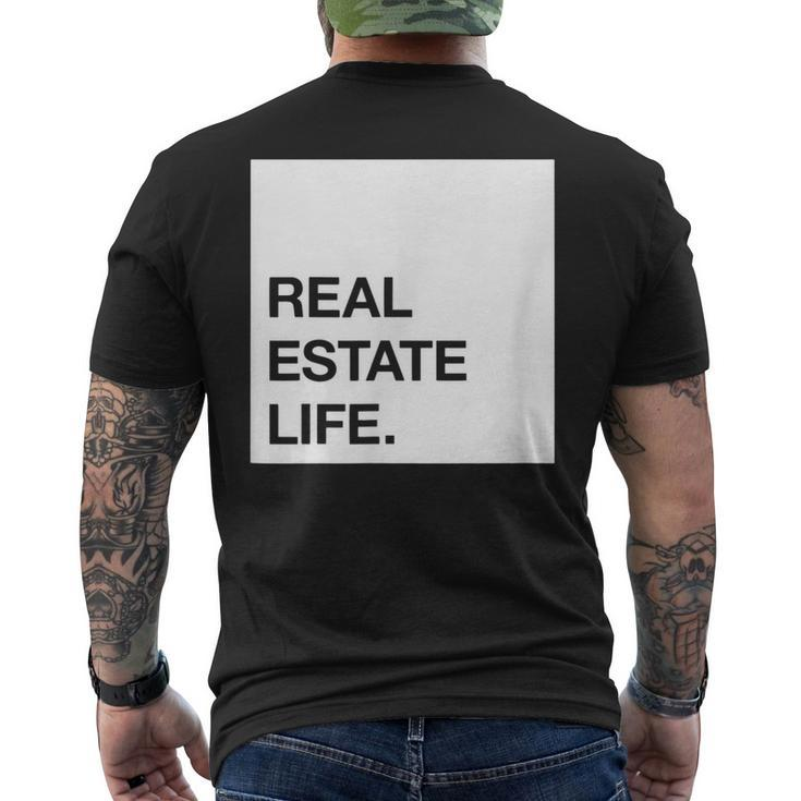 Novelty Realtor Pocket Realtor Life Real Agent Men's Back Print T-shirt