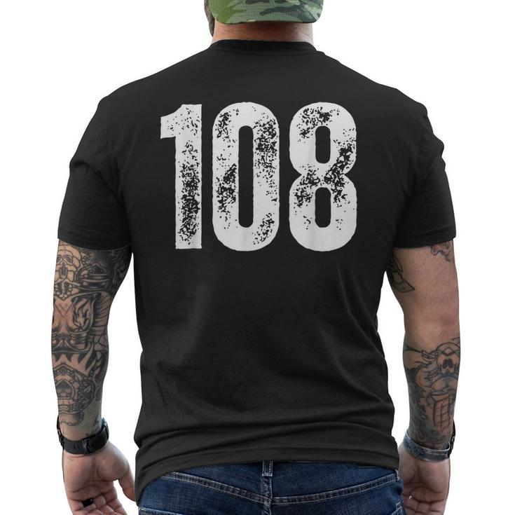 Number 108 Men's Back Print T-shirt