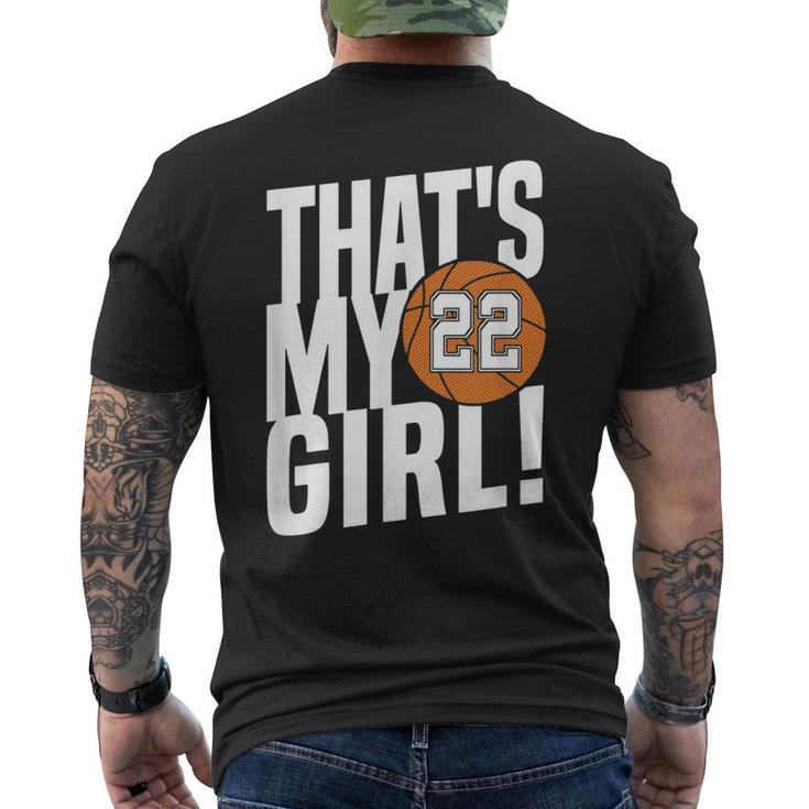 Number Twentytwo Thats My Girl 22 Basketball Mom Dad Men's Back Print T-shirt