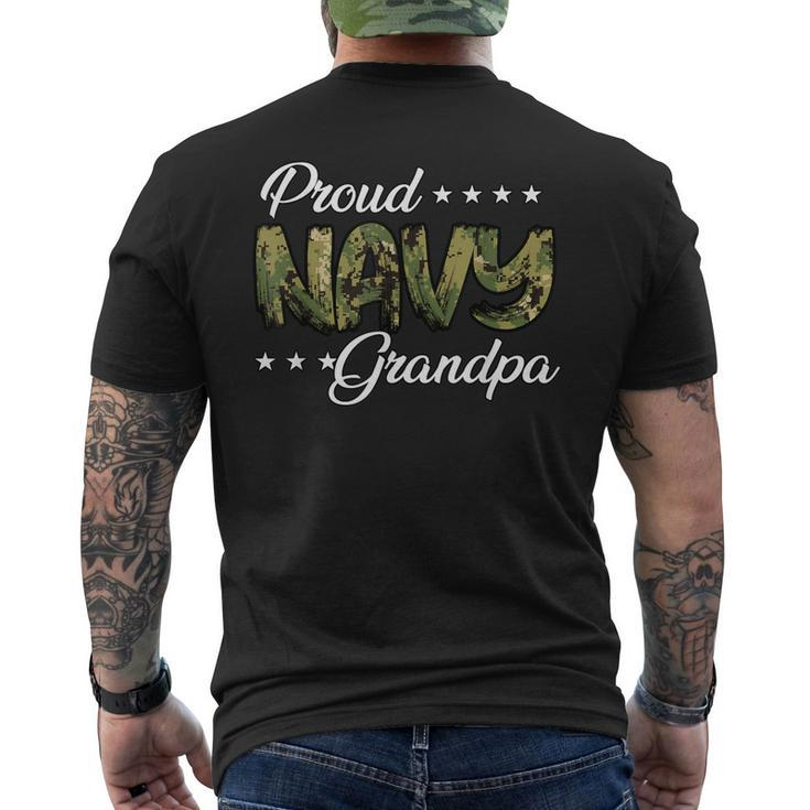 Nwu Bold Proud Navy Grandpa Mens Back Print T-shirt
