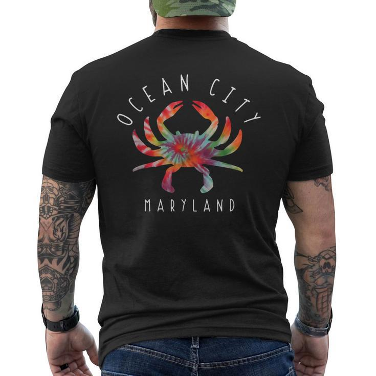 Ocean City Maryland Crab Tie Dye Summer Vacation Men's Back Print T-shirt