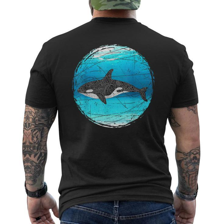 Ocean Killer Whale Men's Back Print T-shirt