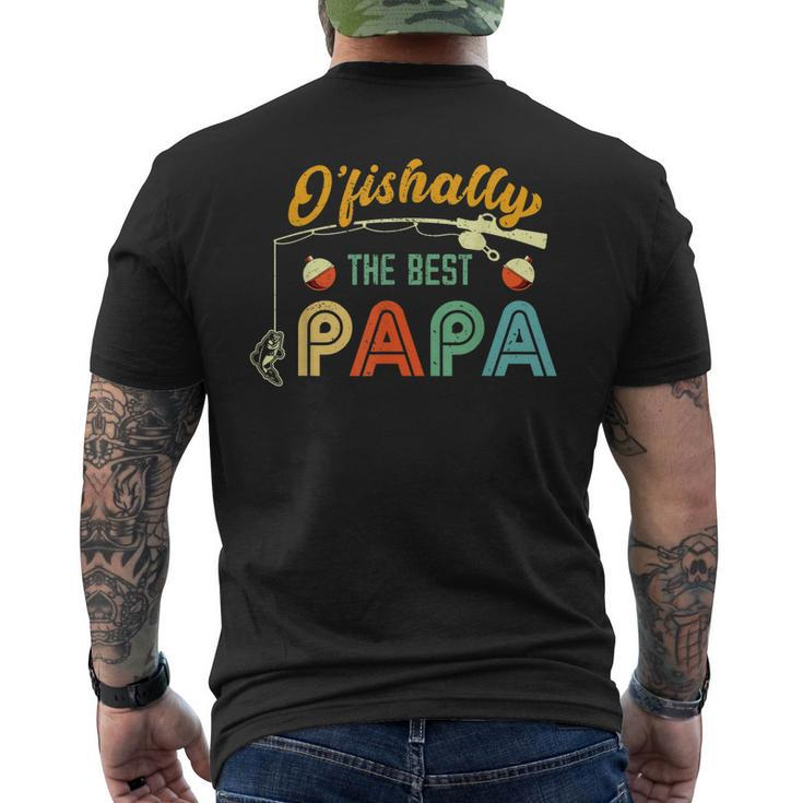 Ofishally The Best Papa Fisherman Cool Dad Fishing Men's Back Print T-shirt