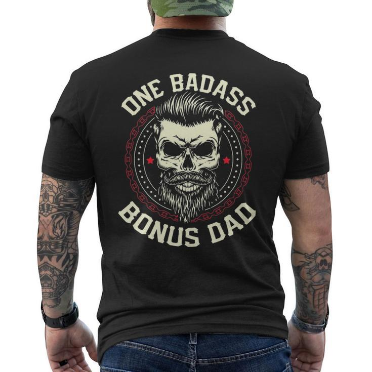One Badass Bonus Dad Fathers Day Men's T-shirt Back Print