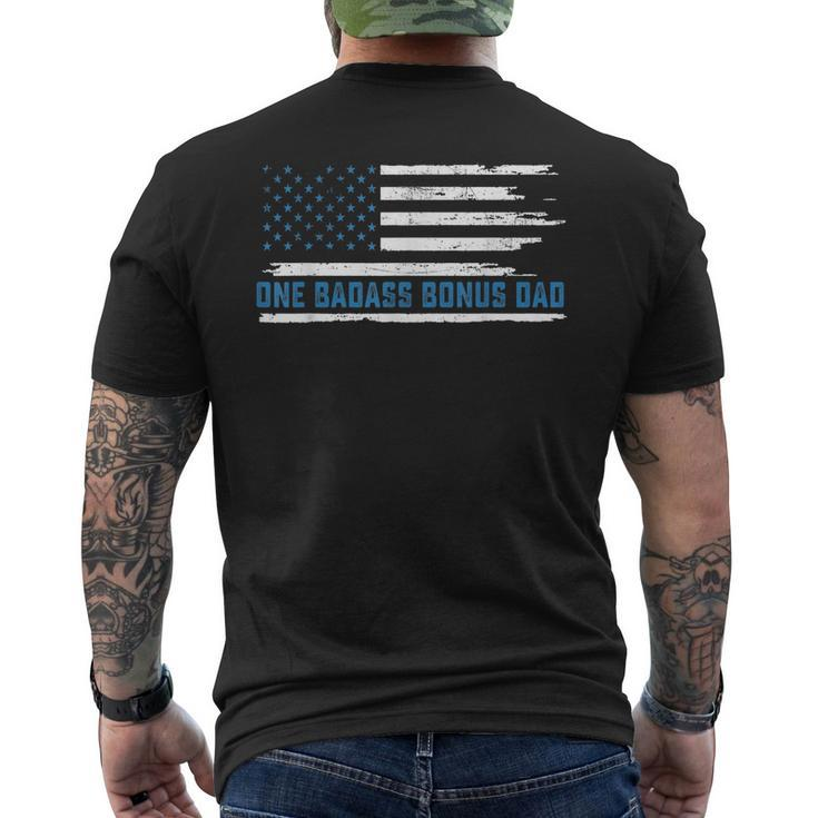 Mens One Badass Bonus Dad Tshirt Fathers Day 2019 Men's Back Print T-shirt