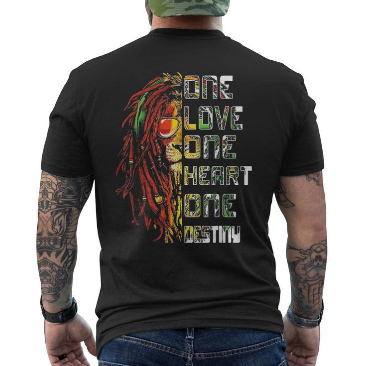 One Love One Heart Retro Bob Marley Love Music Men's T-shirt Back Print