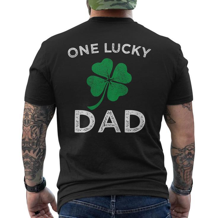 One Lucky Dad - St Patricks Day Retro Father Men's Back Print T-shirt