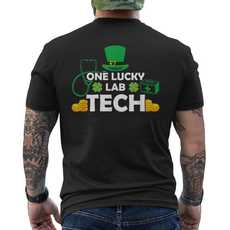 One Lucky Laboratory Lab Tech St Patricks Day Leprechaun Men's T-shirt Back Print