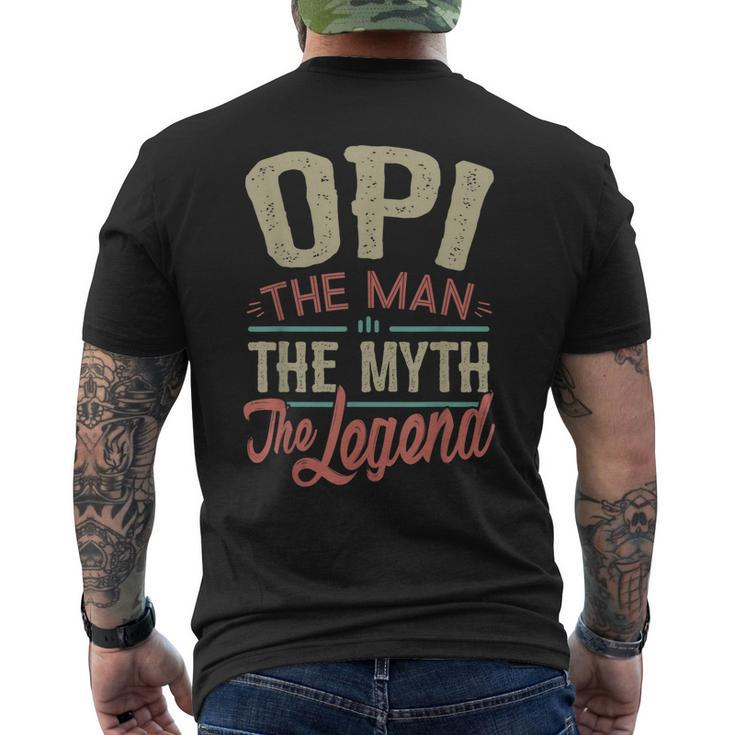 Opi  From Grandchildren Opi The Myth The Legend Gift For Mens Mens Back Print T-shirt