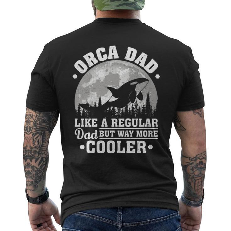 Orca Dad Like A Regular Dad Orca Father’S Day Long Sleeve T Men's Back Print T-shirt