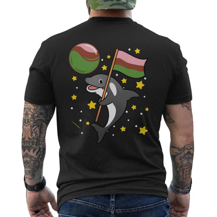 Orca In Space Gynesexual Pride Men's Back Print T-shirt