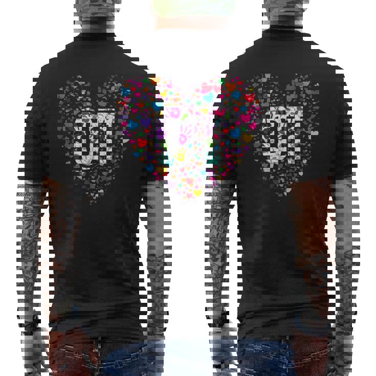 Ot Occupational Therapy Heart Occupational Therapist Men's Back Print T-shirt