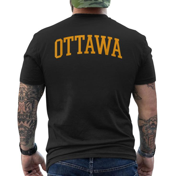Ottawa Arch Vintage Retro University Style Men's T-shirt Back Print