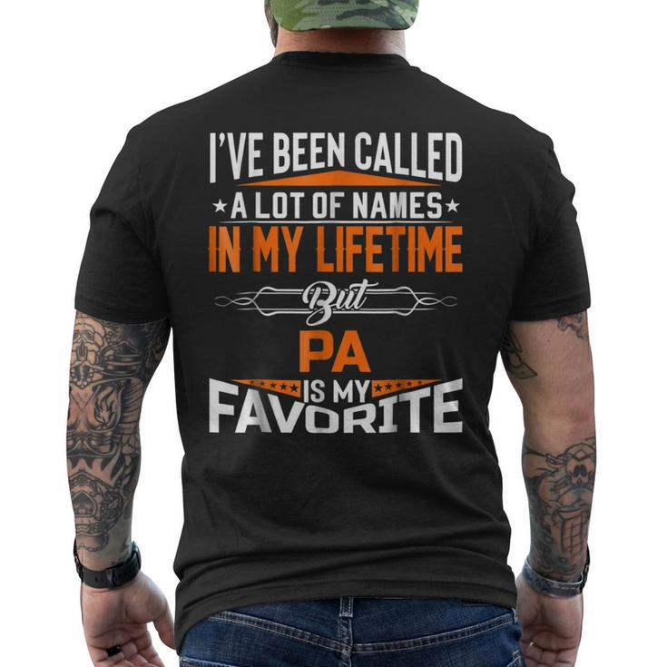Pa Is My Favorite Name In My Lifetime Shirt Father Day Men's Back Print T-shirt