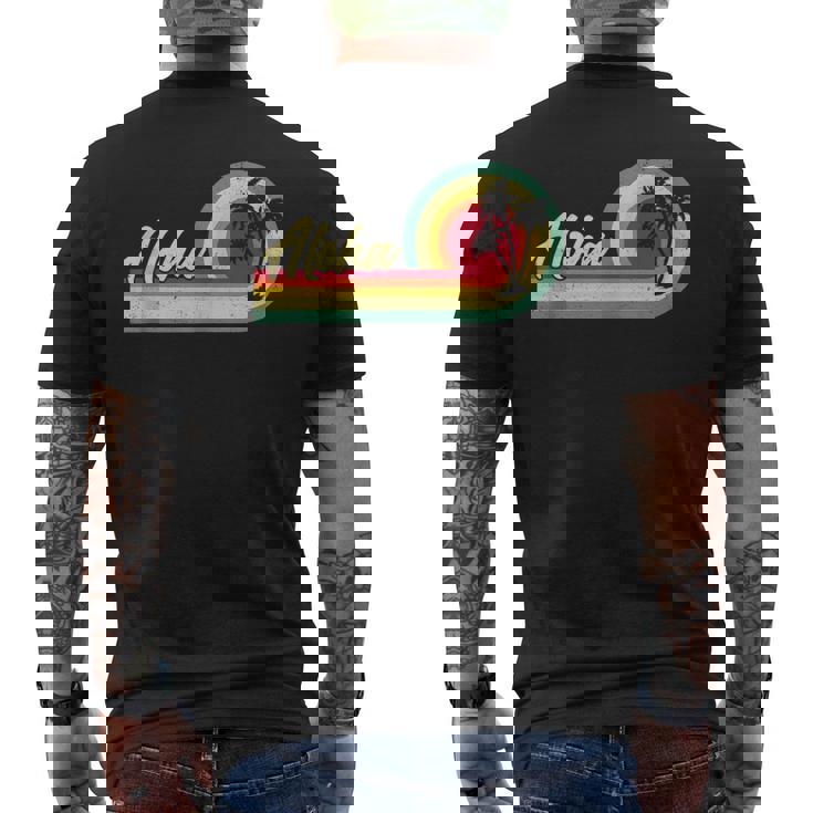Palm Tree Summer Tropical Beach Aloha Hawaii Hawaiian Island Men's Back Print T-shirt