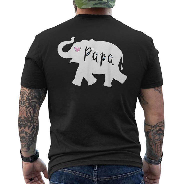 Papa Africa Elephant  Father Matching For Dad Gift For Mens Mens Back Print T-shirt