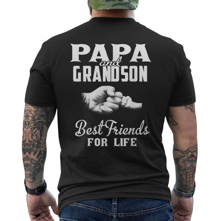 Papa And Grandson Best Friends For Life Grandpa Men Men's Back Print T-shirt