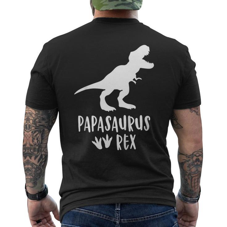 Papasaurus Husband T Shirt Papa Rex Father Day Saurus Daddy Men's Back Print T-shirt