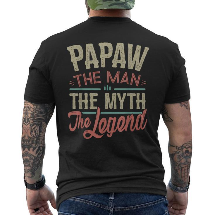 Papaw  From Grandchildren Papaw The Myth The Legend Gift For Mens Mens Back Print T-shirt