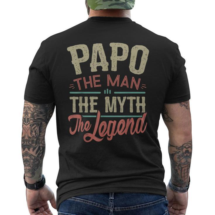 Papo  From Grandchildren Papo The Myth The Legend Gift For Mens Mens Back Print T-shirt