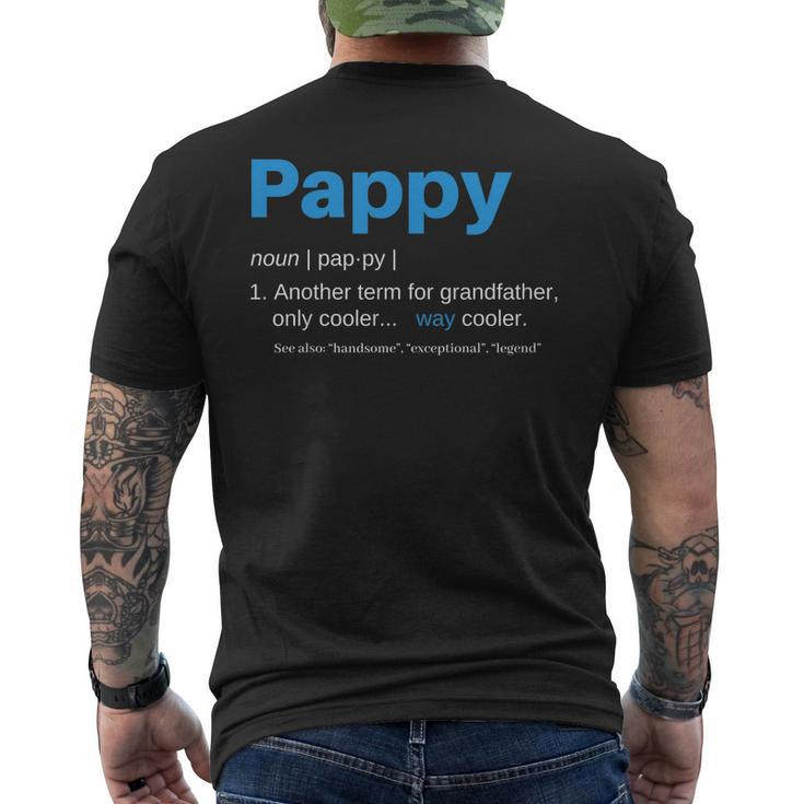 Pappy Grandpa Fathers Day Definition Birthday Men's Back Print T-shirt