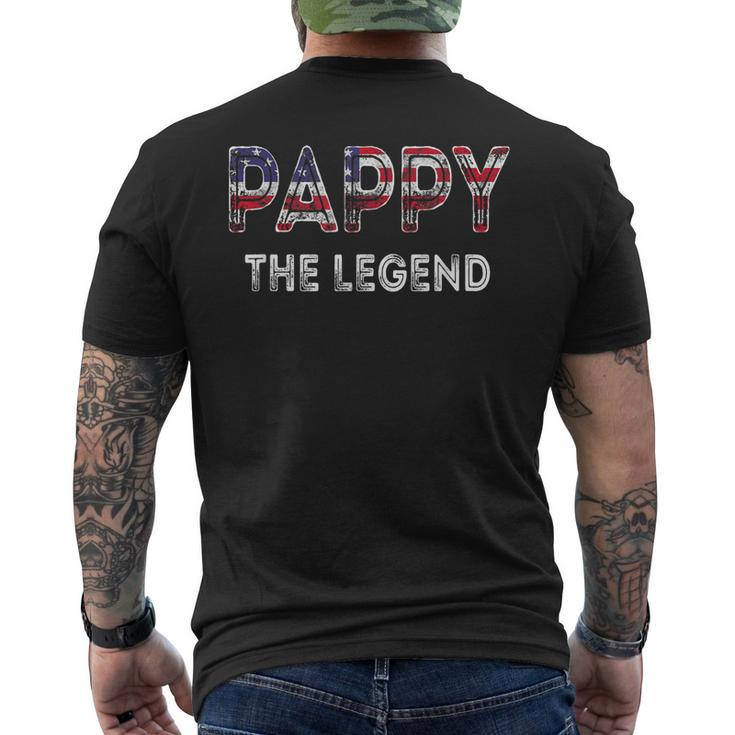 Pappy Patriotic Grandpa Fathers Day 4Th Of July Idea Men's Back Print T-shirt