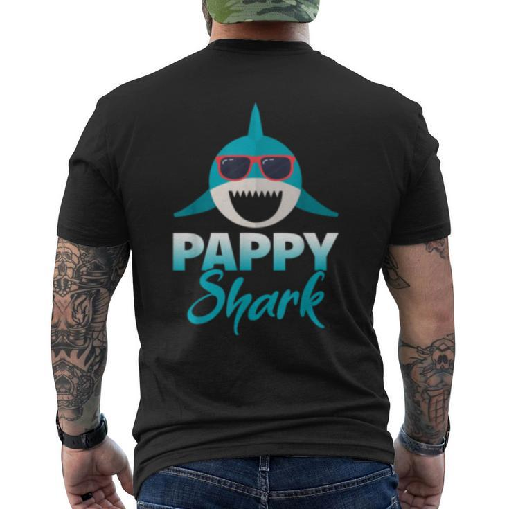 Mens Pappy Shark Wearing Cool Sunglasses Grandpa Men's T-shirt Back Print