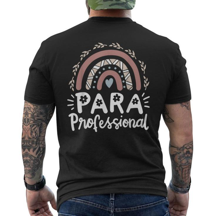 Para Paraprofessional Para Professional Men's Back Print T-shirt