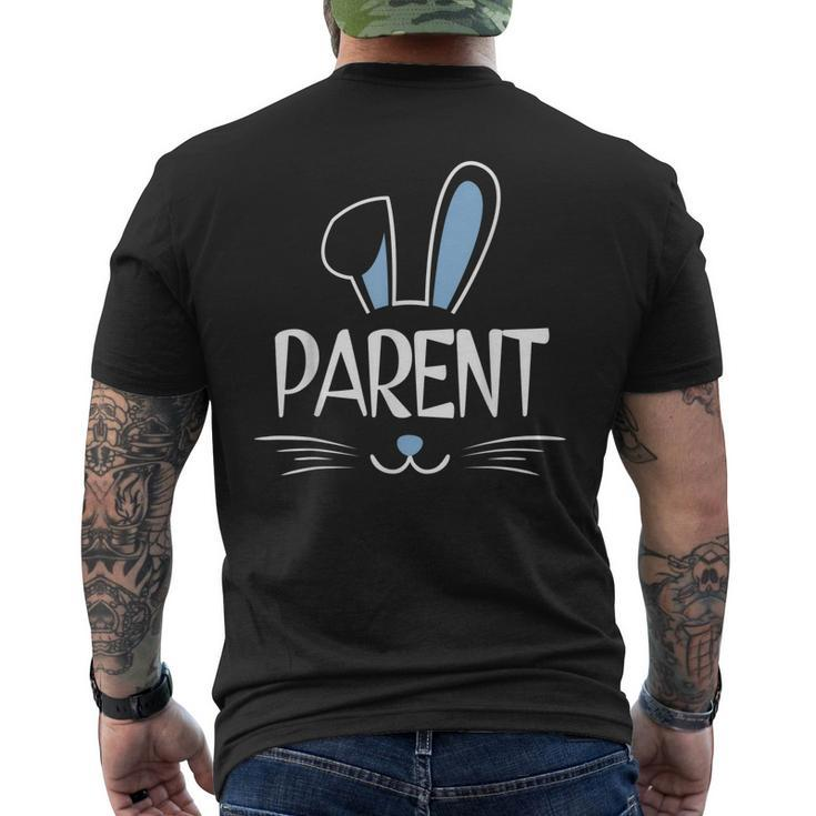 Parent Bunny Gift Rabbit Face Family Group Easter Father Day Mens Back Print T-shirt