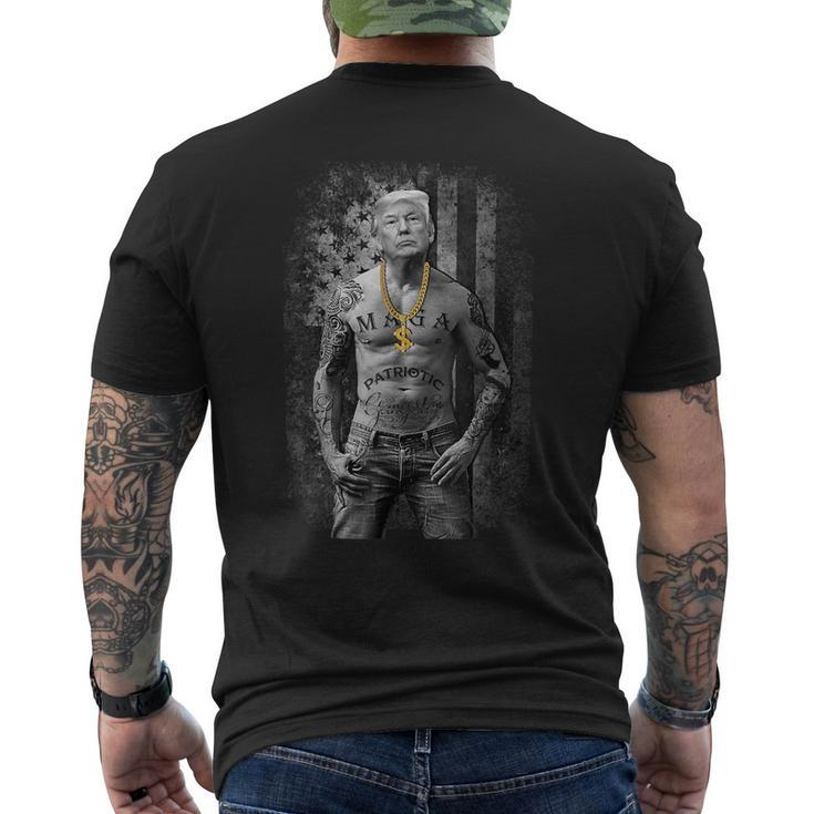 Patriotic Gangster Anti Liberal Pro Trump Republican Men's Back Print T-shirt