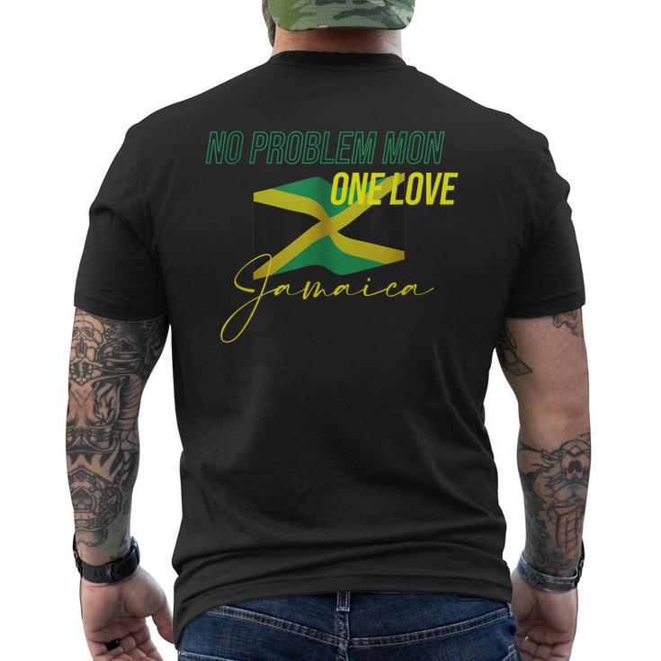 Patriotic One Love Jamaica Pride Clothing Jamaica Flag Color Men's Back Print T-shirt