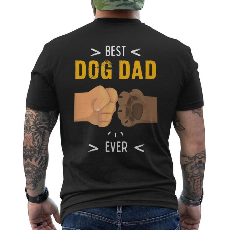 Paw Bump Fist Bump Best Dog Dad Ever Men's Back Print T-shirt