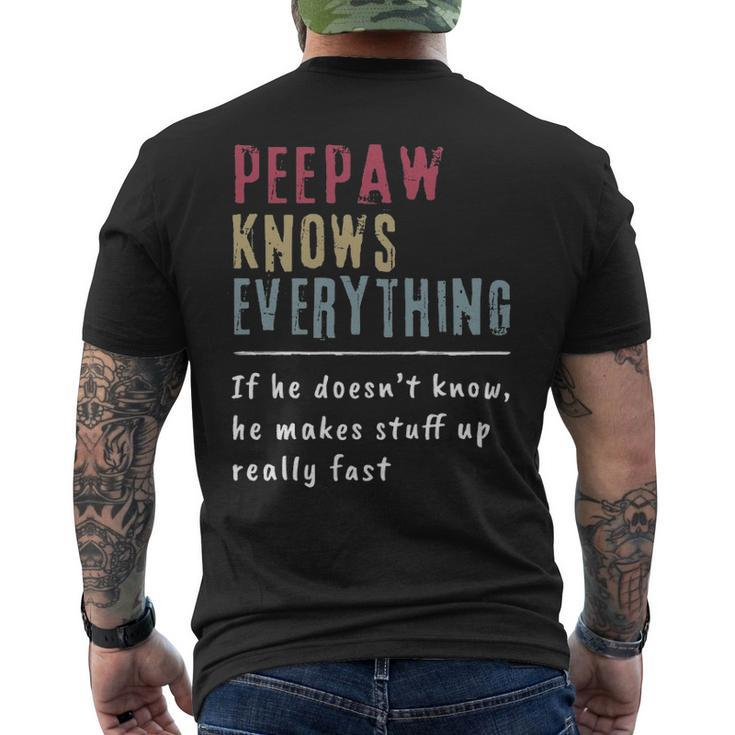 Peepaw Know Everything Grandpa Men's T-shirt Back Print
