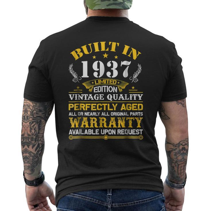 Perfectly Aged Built In 1937 82Nd Years Old Birthday Shirt Men's Back Print T-shirt