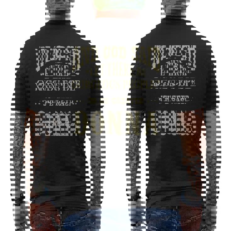 Personalized Birthday Gift Idea For Person Named Donna Mens Back Print T-shirt