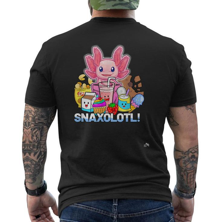 Pet Axolotl - Snaxolotl - Cute Snacks Kawaii Men's Back Print T-shirt