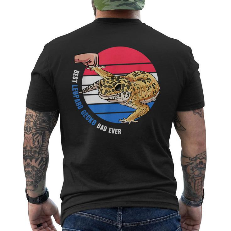 Pet Leopard Gecko Best Leopard Gecko Dad Men's Back Print T-shirt
